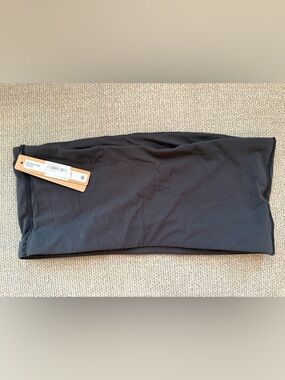 SKIMS Black Bandeau Tube Top